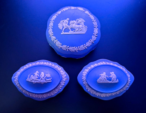 Wedgwood set blue white - set,