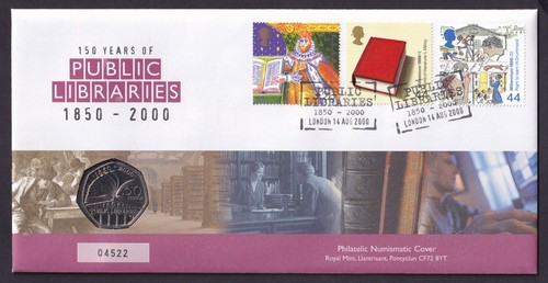 50p coin stamps cover - cover, 1998