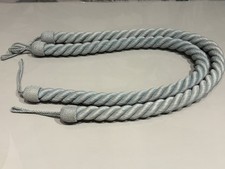 2x Twisted Rope [Duck Egg Blue] Curtain Tiebacks [John Lewis] Length 38"
