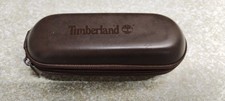 Timberland Brown Faux Leather Embossed Logo Zip Sunglasses Glasses Case
