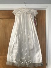 Christening Gown, Cream Silk by Little Darlings