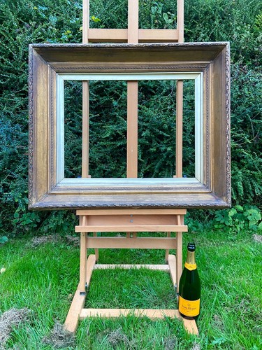 Large antique gilded - gilded, gesso