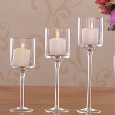 Luxury Set of 3 Tall Glass