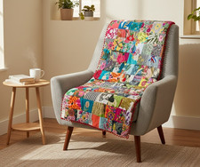 Patchwork throw recycled - patchwork,