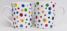 Polka Dots Painted Effect Mugs
