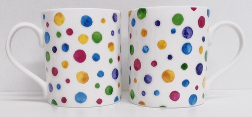 Polka dots painted - dots, mugs