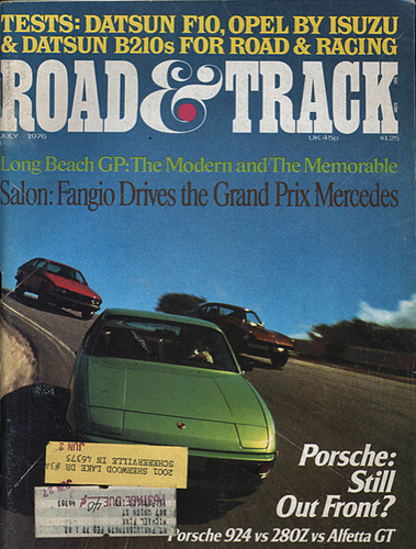 Road track 1976 july - road, porsche