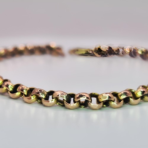 9ct yellow gold - belcher, chain