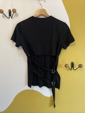 Cheap Monday Black T-shirt Cut Out Straps Size 10 M