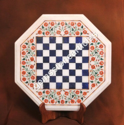 Handmade white table - handmade, chess
