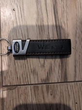 Genuine Land Rover Dealership Black and Red Leather and Metal Keyring