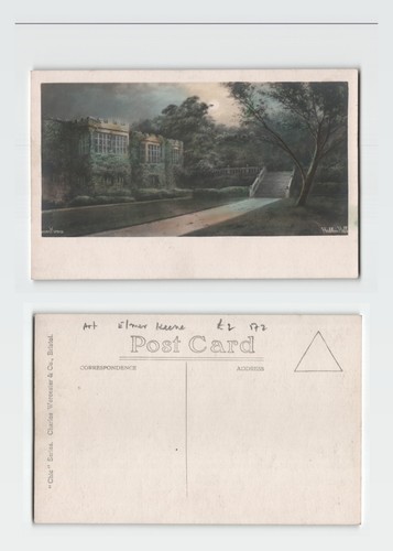 Postcard haddon hall by - -,