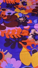 Rare limited edition vintage Heals' 'Mardi Gras' fabric - 1972. 2.94 meters