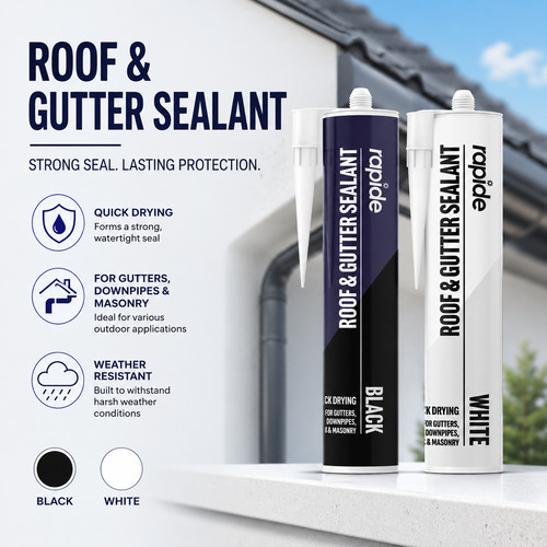 Rapide roof gutter - roof, sealant