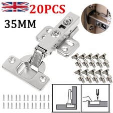 20x Soft Close Kitchen Cupboard Cabinet Door Hinges Slow Shut Full overlay 35mm