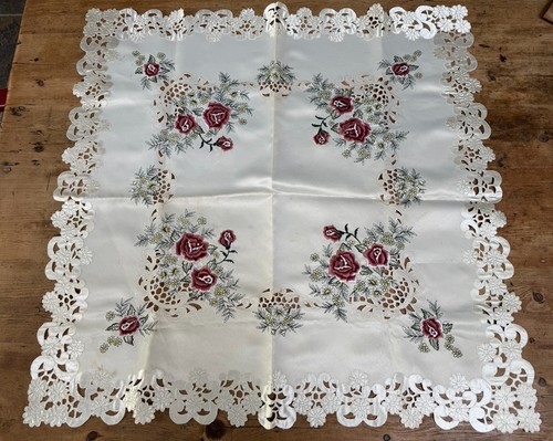 Vintage tablecloth satin - vintage, &