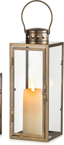 Gold distressed candle - gold,