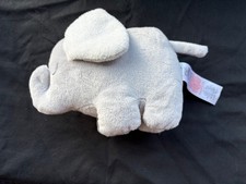 F+F F&F Fred & Flo Tesco Grey White Sleeping Elephant Plush Comforter Soft Toy