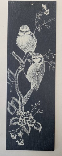 Vintage slate wall plaque - slate, long