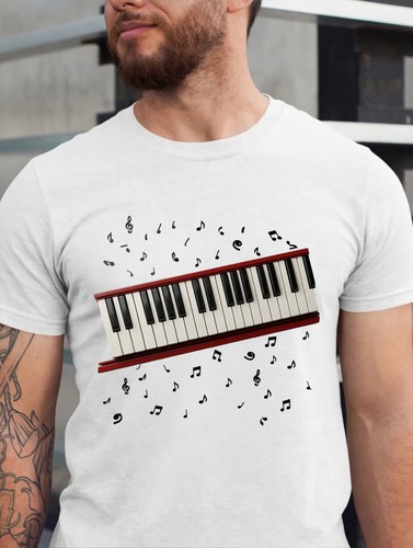 Piano keyboard music shirt - piano,