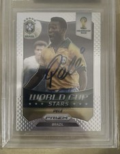 Pele On Card Auto Panini 2014 World Cup Prizm Autograph Beckett Authentic BGS