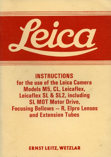 Leica instructions for - -,