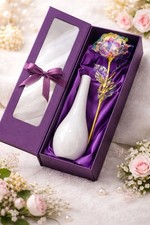 Crystal Rose Gold Stem Flower