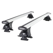 Farad Pro Wing Silver Alu Roof Bars for Toyota RAV4 06-12 Open Rail