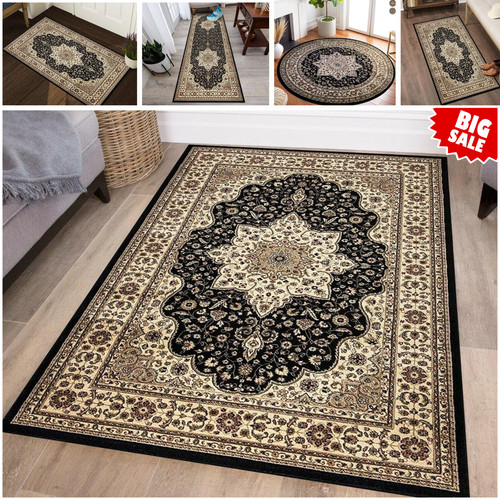 Black traditional vintage - traditional, rug