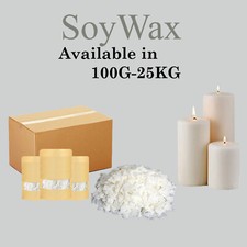 100G-25KG Soya Wax Flakes 100% Pure, Clean Burning, No Soot, Natural Soy Wax