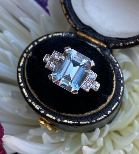 Art deco aquamarine and - aquamarine,