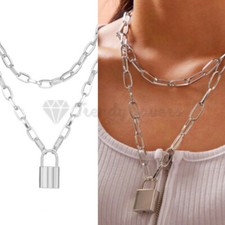 Retro punk padlock pendant - retro,