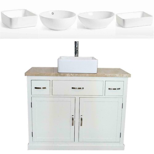 Bathroom vanity white wash - |,