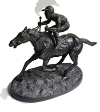 Vintage Racehorse & Jockey