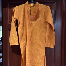 Kurta Pjyama Boys Burnt Orange Long Sleeve Shirt Age 10