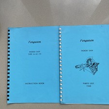 Ferguson Tractor Wood Saw A-LE-19 Instruction Book & parts Manuals(2 booklets)