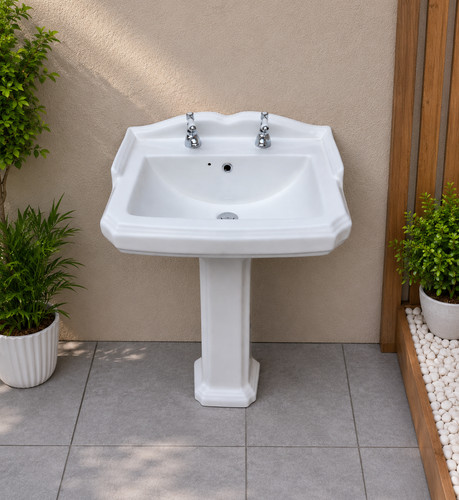 Victorian pedestal bathroom - pedestal,