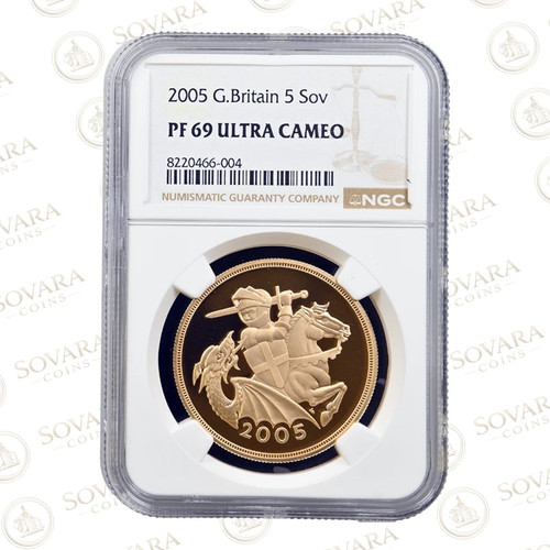2005 gold proof five sovereign - five,