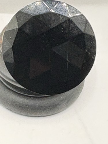 Antique faceted jet hat pin - antique,
