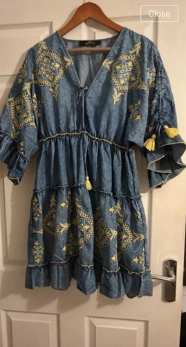 Women blue floral - women's,