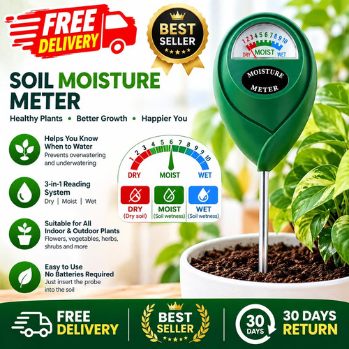 Soil moisture meter watering - soil,
