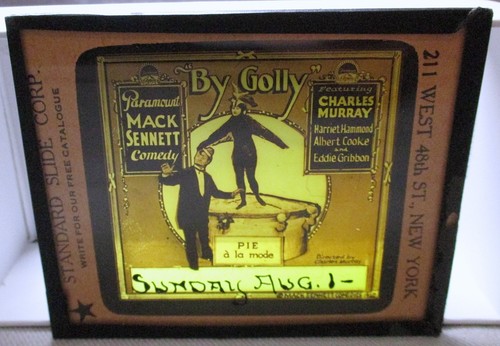 Antique magic lantern slide - lantern,