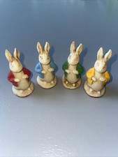 Vintage Beatrix Potter Resin Peter Rabbit Figurines X4 Game Pieces