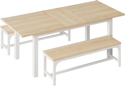 Wood tone extendable dining - extendable,