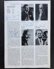 Newport All Stars SIGNED by all George Wein, Red Norvo, Joe Venuti Barney Kessel