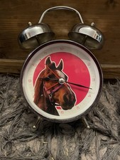 Horse Themed Alarm Clock Battery Operated With Horse Sound