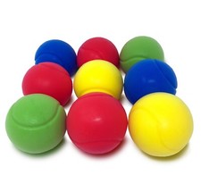 E-Deals Soft Foam Tennis Balls  7cm Pack of 9 Assorted Colours Outdoor Indoor