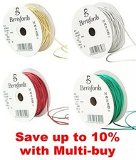 Berisfords Round Lurex Metallic Elastic Cord 1.2mm - choose colour and length  