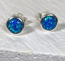 Sterling Silver 925 Blue Opal