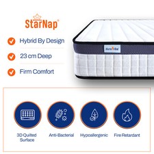 StarNap Hybrid 23cm Firm Mattress | Pocket Spring | Memory Foam | Breathable